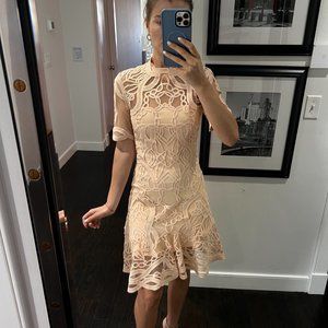 Jonathan Simkhai Peach Lace Mini Dress